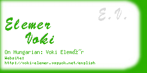 elemer voki business card